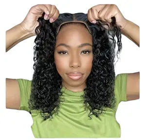 16Inches 4x4x1 Kinky Curly Lace Front Wig for Women - Human Hair, Pre-Plucked & Pre-Cut, Ready to Wear, Natural Black, Versatile Style for All Light Beige Tone