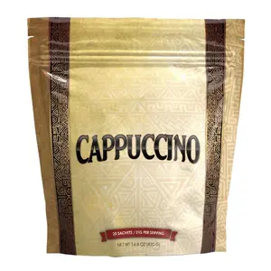 Vida Divina Premium Cafe Cappuccino - 20 Sachets, 210mg Organic Reishi, 21g Per Serving, 14.8 Oz, Natural, Instant Coffee Drink