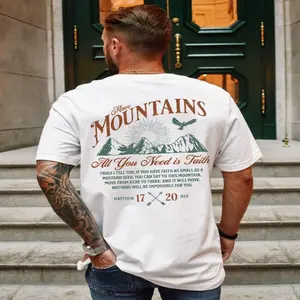 Christian Shirts for Men Faith Shirt Christian Streetwear Faith Based Shirt Christian Merch Christian Apparel Mens Christian Move Mountains