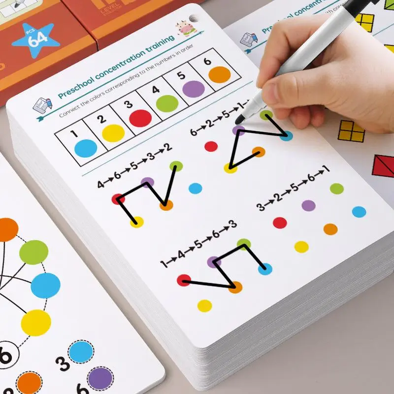 Children's Focus and Thinking Training Erasable Puzzle Educational Toy for Early Childhood Education