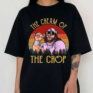 Macho The Cream of The Crop Vintage Funny Vintage Retro T-Shirt, Randy Savage Shirt, Macho Man Shirt