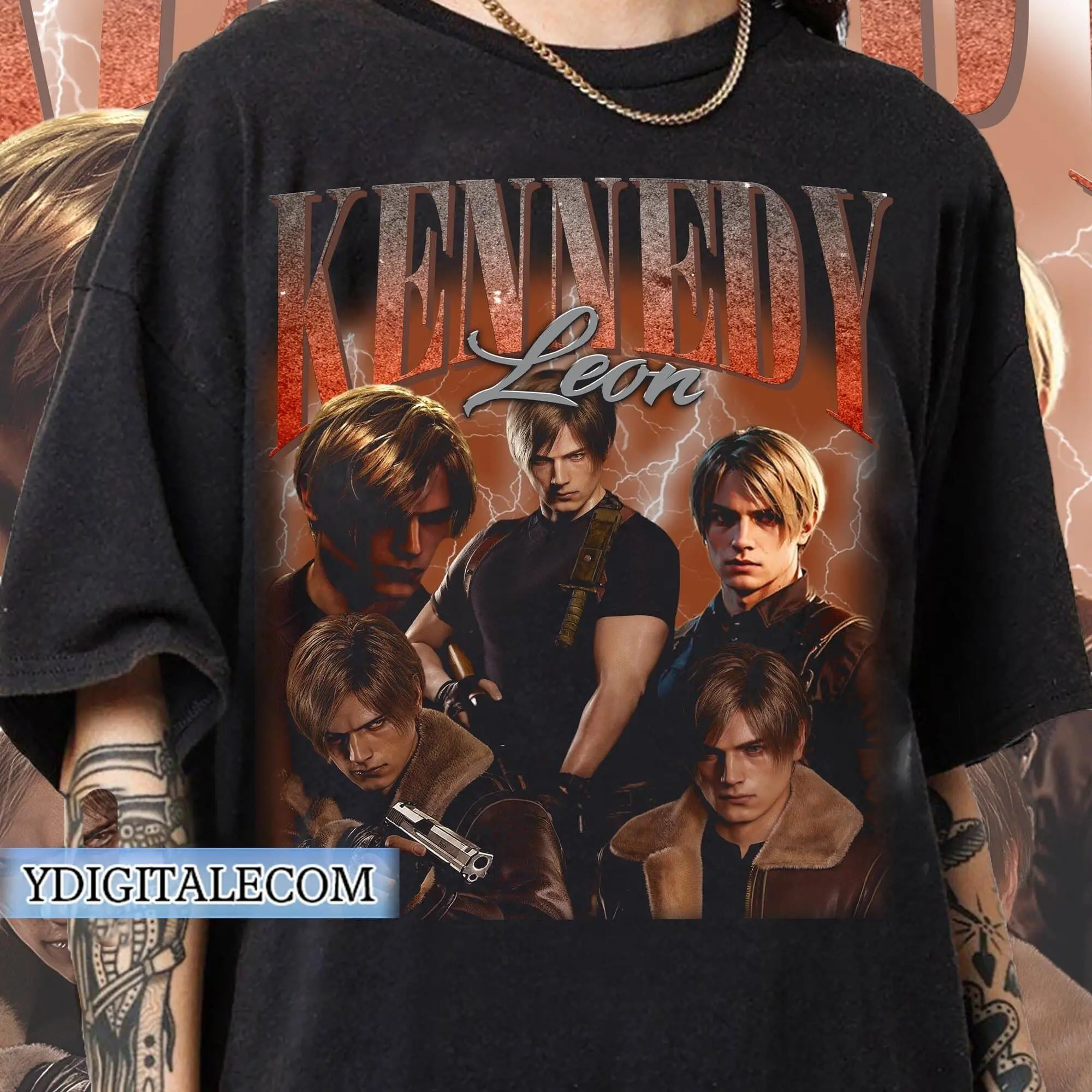 Vintage 90s Graphic Style Leon S Kennedy 90s Vintage Tshirt Gift 