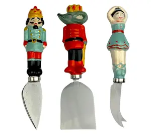 10 Strawberry Street Nutcracker Cheese Knife Set