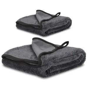 NowWash 2PCS Car Towel Set 600GSM Microfibre 90x60 40x40cm for Drying and Detailing