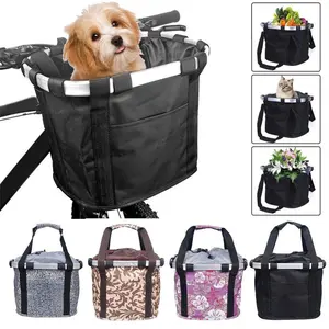 Foldable Bike Front Basket - Bike Baskets with Adjustable Straps and Quick Release - Durable, Water-Resistant Bicycle Equipment for Commuters and Cyclists