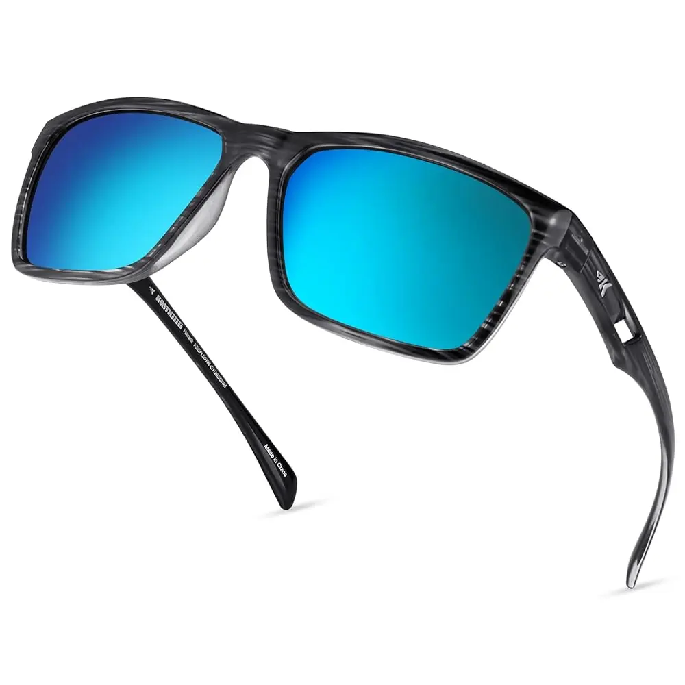 FlatRock-Gloss Tal Gray/Silver | Smoke - Blue Ocean Mirror