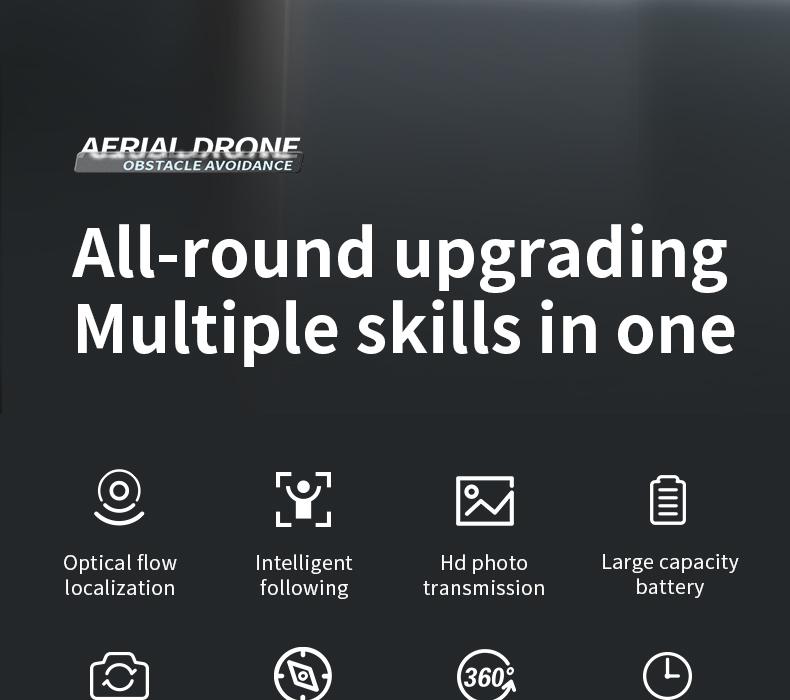 Aerial Drone C13s Pro 2026 - GPS Positioning, 4K UHD EISCamera, 5G WiFi FPV, Brushless Motors, Optical Flow Hover,Intelligent Obstacle Avoidance, Auto Return, 360° Stunt Roll,Two Batteries