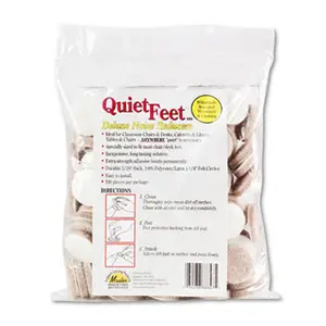 Master Caster  Quiet Feet Self-Adhesive Noise Reducers 1-1/4 Dia. Felt Pads Beige 100 Pack