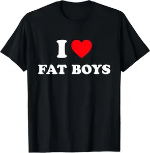 100%cotton I Love Fat Boys Shirt I Heart Fat Boys T-Shirt Menswear Top