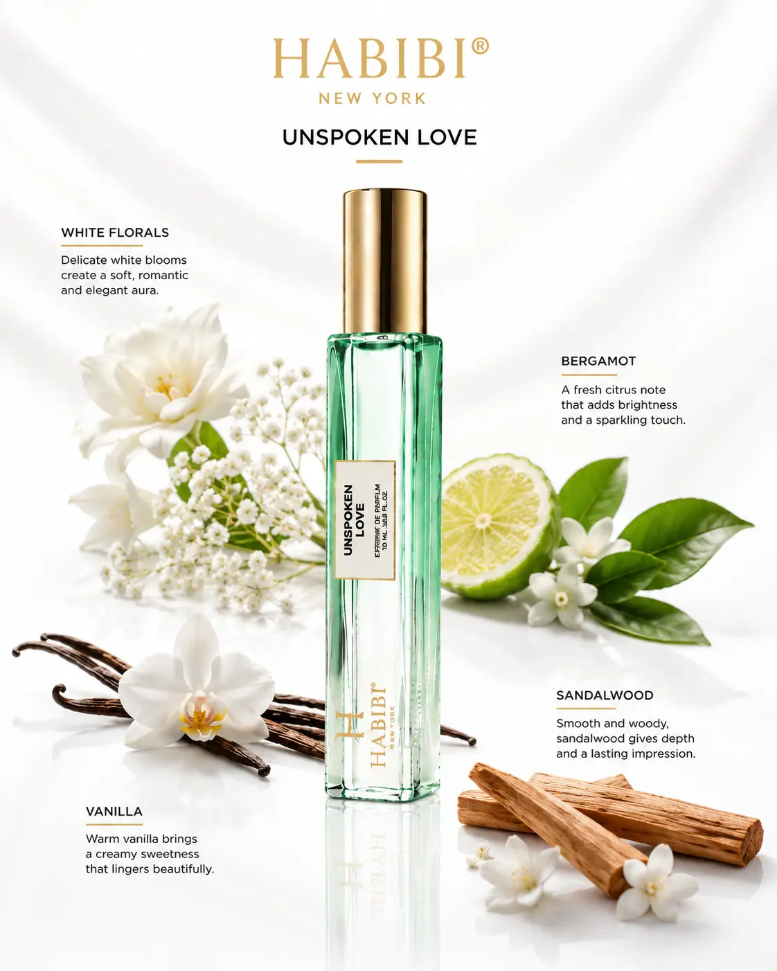 HABIBI NEW YORK Unspoken Love Youth Unisex Fragrance - Aromatic Scent, Fruity Top Burst, 10 ml, Compact & Easy to Carry, for Everyday Use, Aromatic Scent Unisex Fragrance, Liquid, Citrus, Regular Edition, Single Item