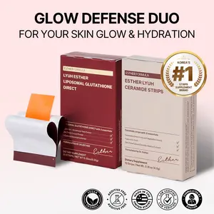 ESTHER FORMULA Glutathione & Ceramide Strips Set | Glow Defense Duo | (45 Strips | 30 + 15) Skin Repair Hyaluronic Acid