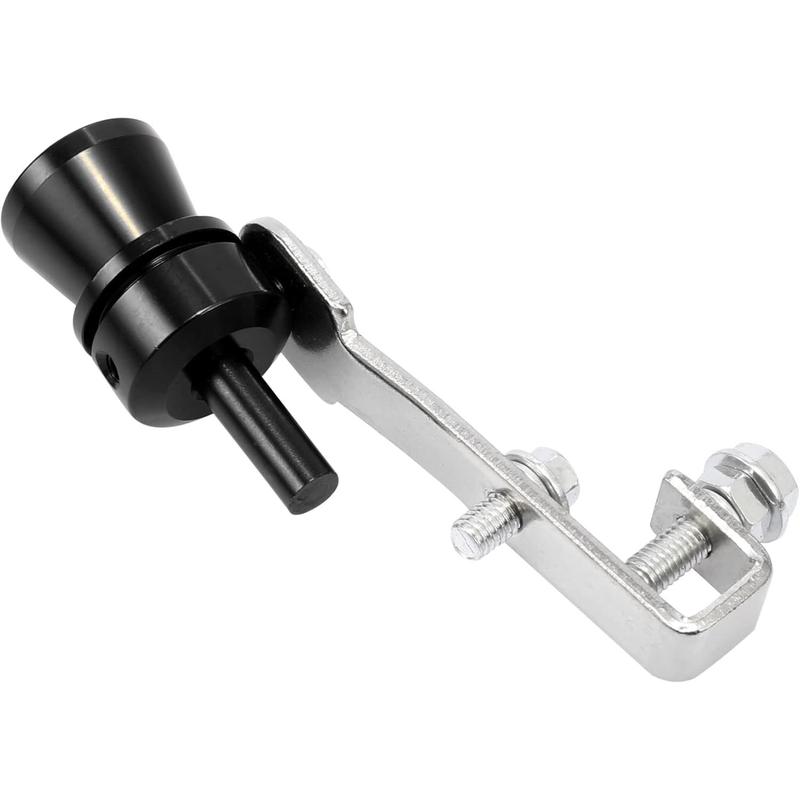 2pcs M Size Aluminum Alloy Universal Turbo Sound Exhaust Muffler Pipe Whistle Car Roar Maker Black
