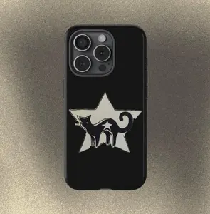Black Cat Star Phone Case Halloween Gift Y2K Grunge Skater Girl Indie Cool MagSafe Case Phone - Case iP 16 15 14 13 12 11 X