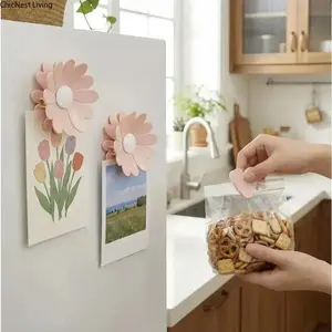 2Pcs Magnetic Sakura Bag Clips, Reusable Pink Food Sealing Clips for Snacks, Bread & Pet Food, Multi-Functional Refrigerator Fridge Clips, Cute Kitchen Storage Organizer & Decor Gift