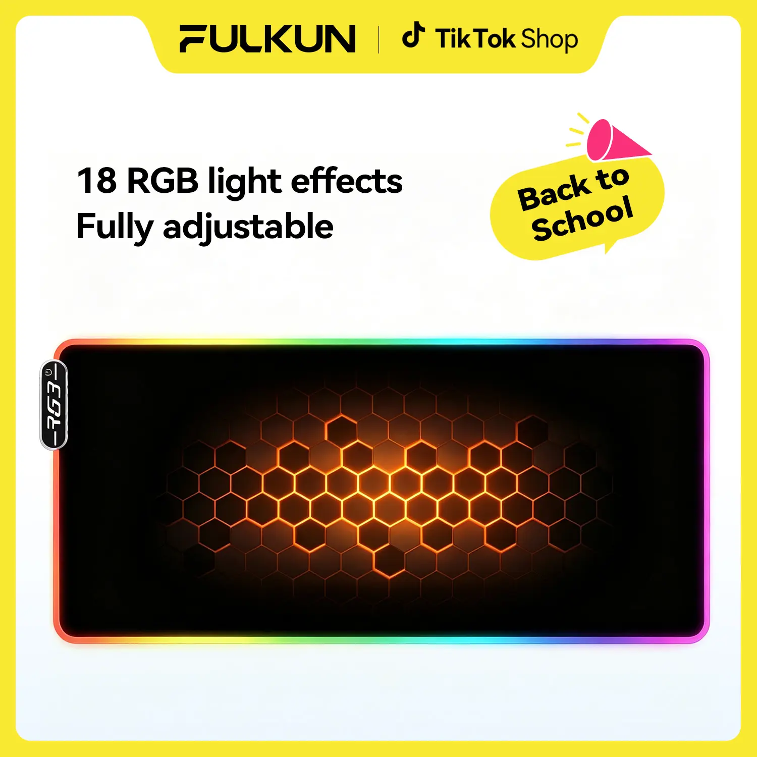 XXL RGB Mouse Pad with LED Lights, 31.5x11.8 Extended Gaming Desk Mat, Smooth Glide Surface, Non-Slip Base for Keyboard, Mouse & Desk Setup