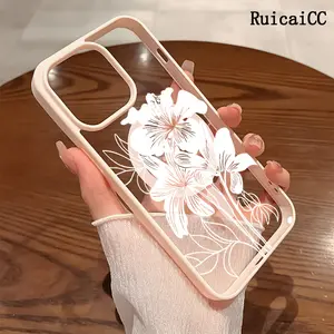 Premium Magnetic Phone Cases for iPhone11/12/13/14/15/16//17/Air/promax/Plus Elegant White Hibiscus Floral Illustration y2k cased MagSafe Ready, Anti-Fall, Springtok and Ultra-Thin Design | Perfect for Everyday Use Screen Protector Resistance