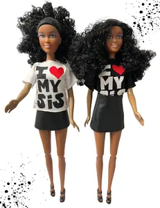 I Heart My Sis Dolls - Valentine's Day Inspired Best Friends with Vintage T-Shirts - Loyal & Supportive Collectible Dolls