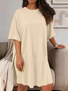 Women's Solid Color Open Front Longline Shirt & Shorts Two-Piece Set, Casual Fashion Cozy Breathable Two Piece Outfits for Daily Outdoor Wear, Ladies Clothes for Summer, Pajama, Loungewear