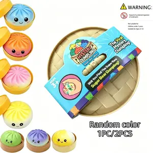 Gradient Color Dumpling Shape Soft Gel Doll, Plush Squishy, Sensory Fidget Squishies, Slow Rebound, Multicolor Sensory Stress Relief, Random Soft Gift Box, Party and Gift