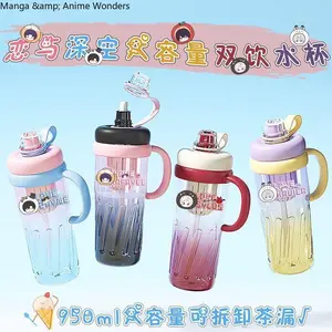 Love and Deepspace  Xavier Sylus  Rafayel Double Drinking Removable Water Cup Gradient Plastics Cup Game Anime Figures Gift