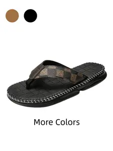 Men's Trendy Flip Flops, Two Colors Available, Soft & Breathable, Non-Slip & Wear-Resistant, Summer Casual Fashion Slippers