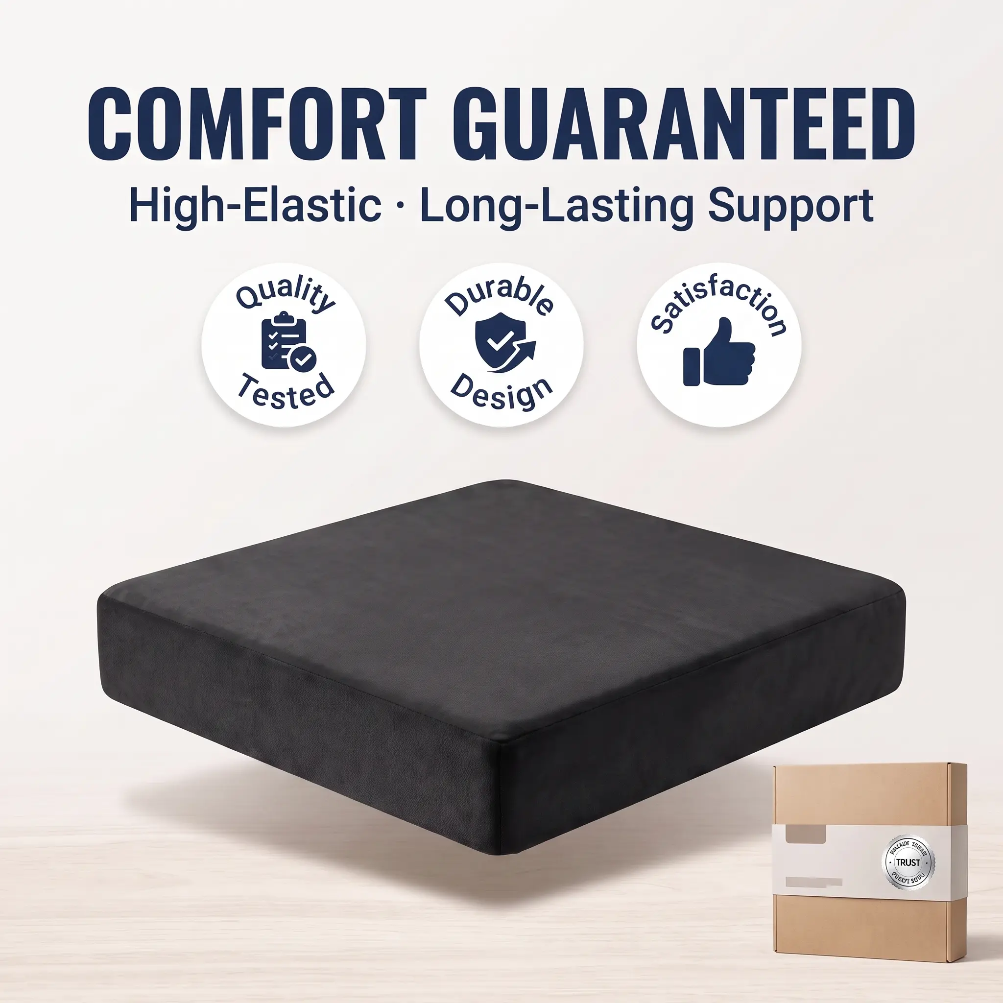 Removable & Washable, Universal Fit for Office Chair & Car Seat,High-Density Foam Seat Cushion & Chair Pad, Extra-Thick Slow Rebound Student Hip-Support Cushion,