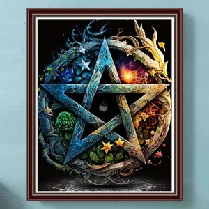 Star Pattern DIY Diamond Arts Colorful Painting Kit without Frame, DIY 5D Painting, DIY Decor Painting for Bedroom Living Room, Wall Art Painting