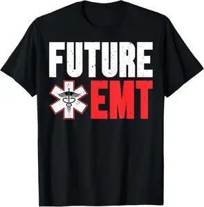 100% Cotton Future EMT - Funny EMS Student Future Paramedic Gifts T-Shirt