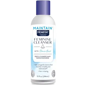 Monistat Boric Acid Feminine Wash, Fragrance-Free Intimate Wash for Women with Gentle pH-Balanced Formula, 10 Fl Oz