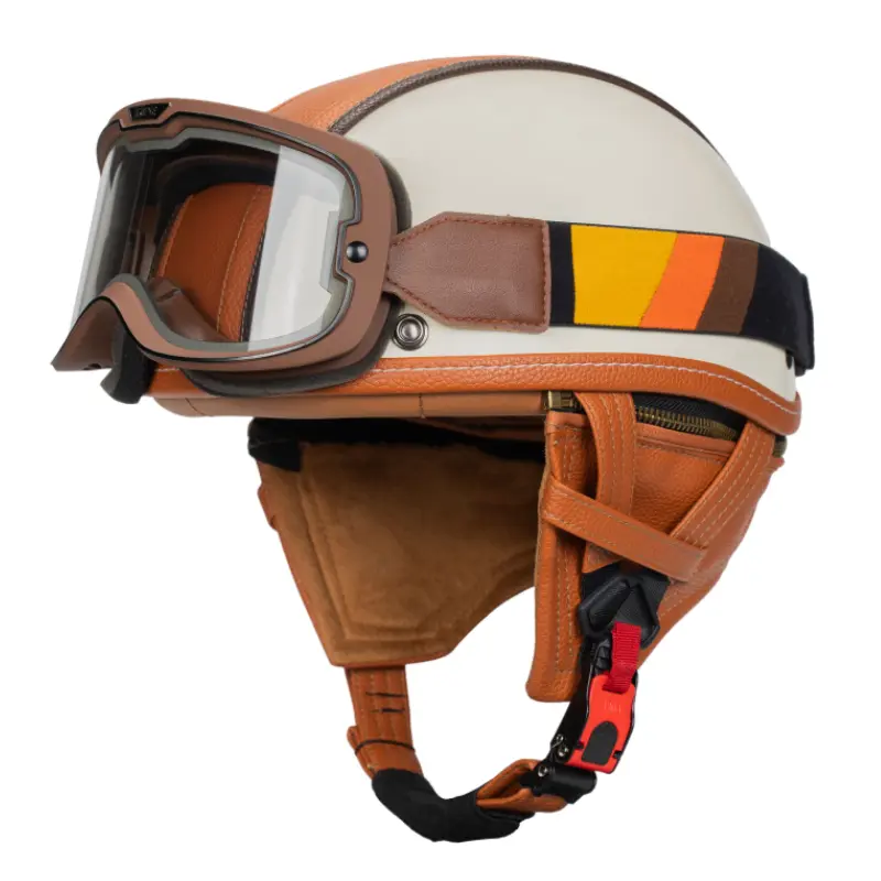 Vintage White & Brown+Photochromic goggles