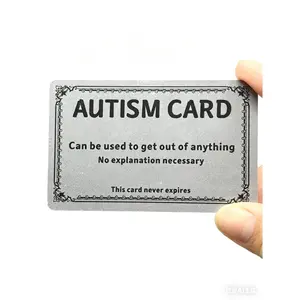 Autism Excuse Card - Funny Wallet-Size PVC Gag Gift - Durable Plastic, Great for Friends, Stocking Stuffers & White Elephants, Plastic Autism Card