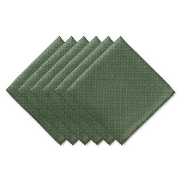 Design Imports Tonal Lattice 6-piece Cloth Outdoor Napkins