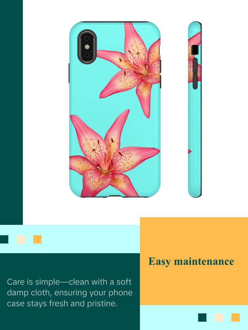 Premium Tiger Lily Flower Phone Case, Shockproof & Protective, High-Color, Available for Different Phones