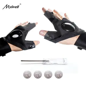 Mylivell LED Flashlight Gloves for Men with Integrated Lights for Fishing Camping and Repairing Perfect Gift for Valentine's Day and Father's Day mtb  gloves Visibility Outdoor Activities