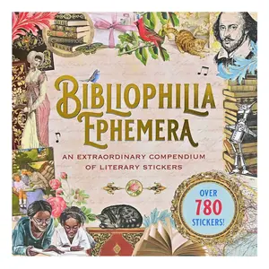 Peter Pauper Press Bibliophilia Ephemera Sticker Book An Enchanting Book Lovers' Sticker Book Over 780 Decals for Scrapbooking Journaling and Crafts