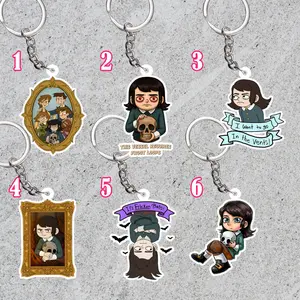 Abaddon Haunted Hotel inspired keychains - haunted hotel family