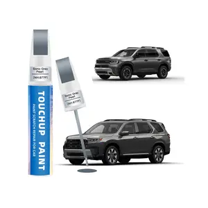 Sonic Grey Pearl(NH-877P) Touch Up Paint for Honda 2-in-1 Car Scratch Repair Pen for Rock Chips, Door Scratches & Paint Nicks Exact Color Match Quick Dry DIY Fix for Civic Accord CR-V