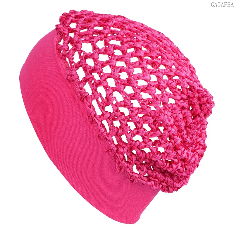Slouchy Rayon Knit Snood Hair Care Cap, Soft Breathable Mesh Headwear for Sleeping and Daily Casual Use