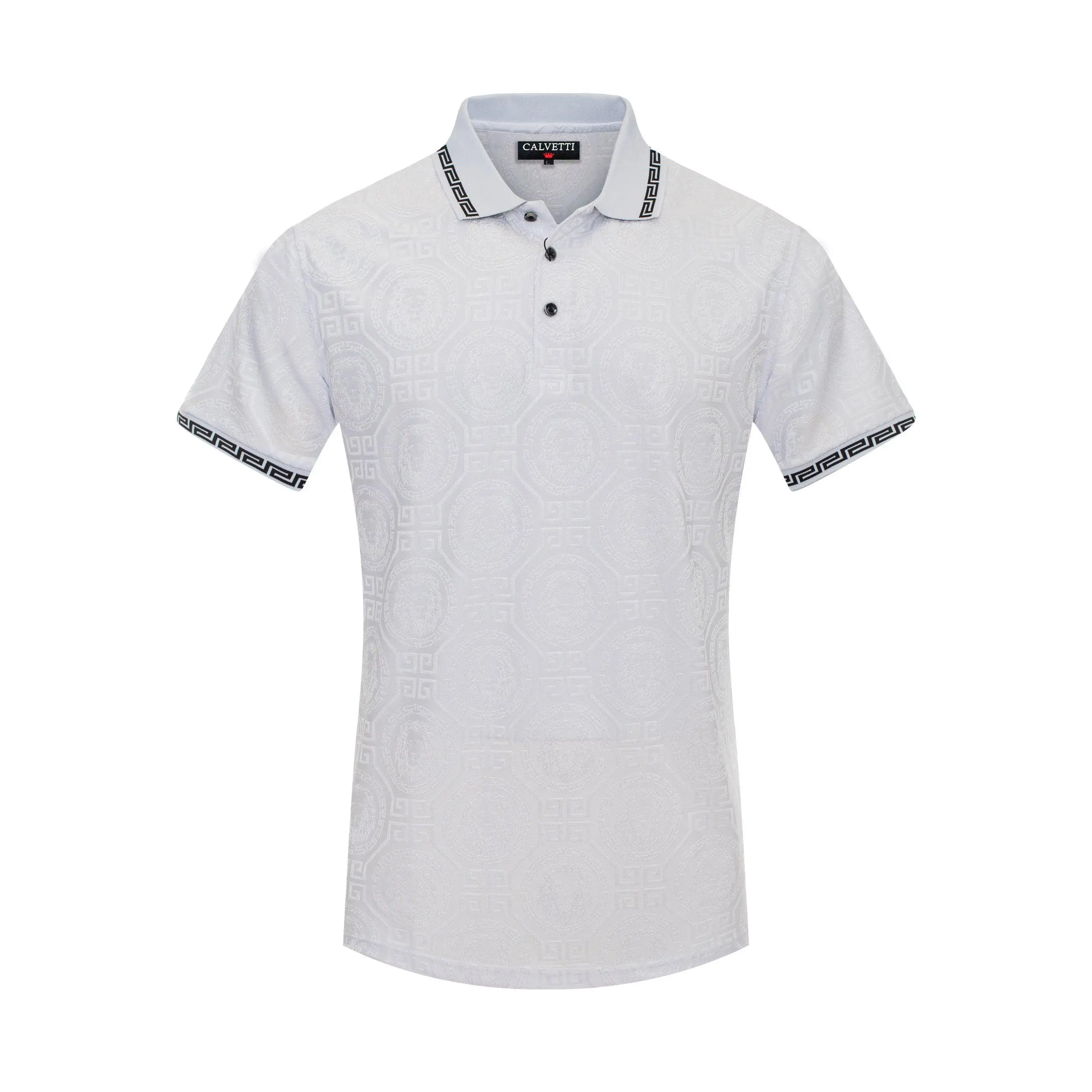 MEN'S COTTON/POLY FANCY POLO SHIRTS-CS200-211