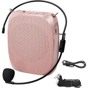 Voice Amplifier Teachers,Megaphone Speaker Portable PA System with Microphone Headset(Work of 12hours) Supports MP3 Format Audio for Tour Guides Coaches Yoga Fitness Instructors