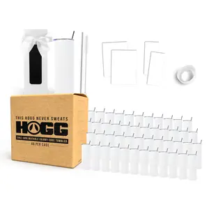 20oz SUBLIMATABLE SKINNY EDGE TUMBLER GIFT SET BULK CASE (48 UNITS) Reusable Insulated Stainless Steel Drinkware