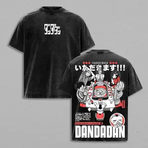 Anime and manga oversized streetwear clothing, Momo Ayase - Okaren (Ken Takakura) - Seiko Ayase - Turbo Grandma - Aira Shiratori - Grandpa * Dai Dan-tang Japanese manga T-shirt, unisex cotton top, gift for anime enthusiasts