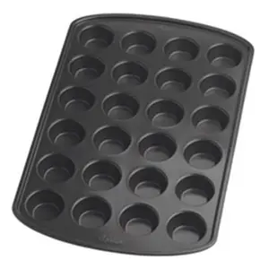 212 MAIN Wilton 2105-6819 Perfect Results Heavy-Weight Non-Stick 24-Cup Mini Muffin Pan, Oven-Safe, with Handles