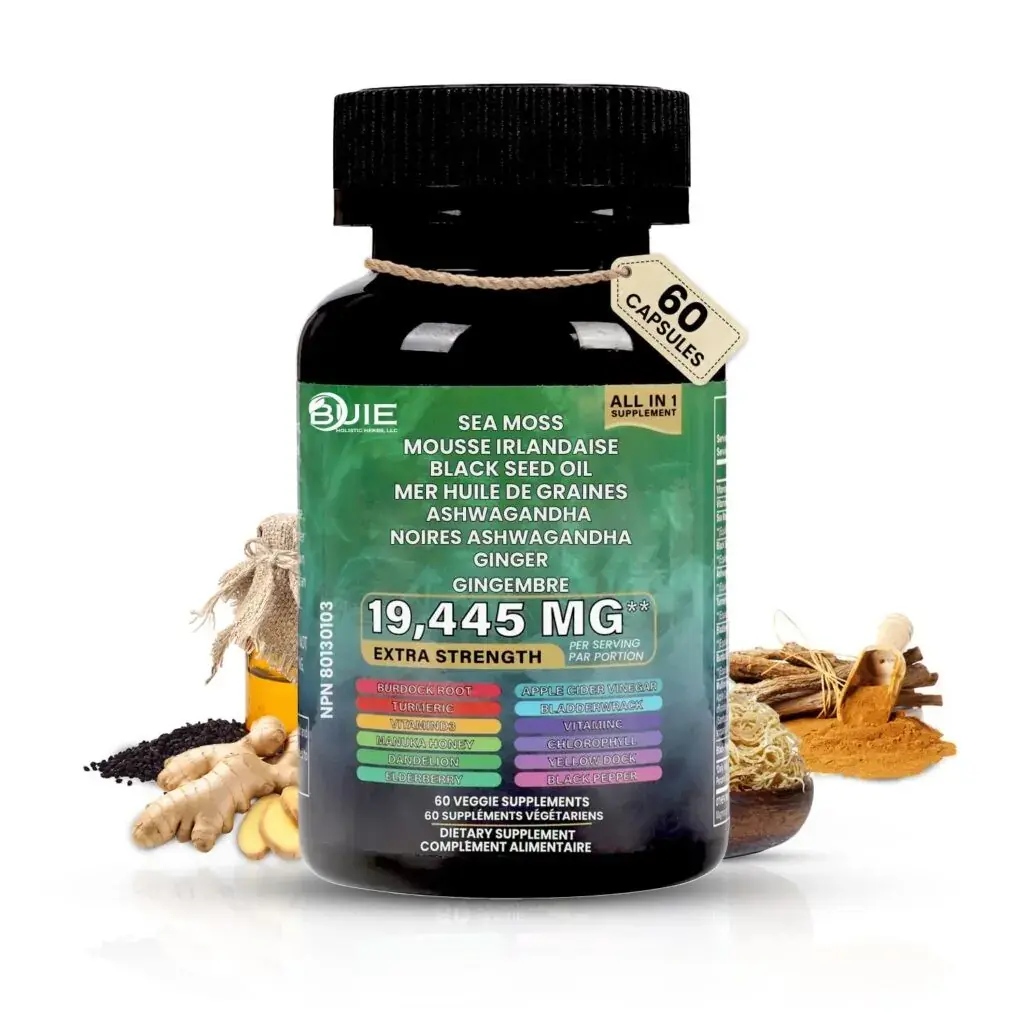 BUIE Sea Moss Ginger Capsules | 60 Capsules