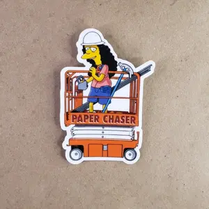 Otto Paper Chaser Electrician Sticker, Hard Hat Stickers, Hard Hat Stickers For Adults, Sticker For Water Bottles, Laptops, Gifts etc