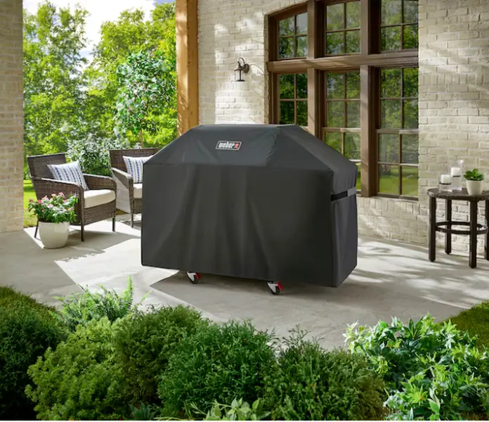 Weber Genesis 300 Gas Grill Cover, 63 in Black Weather-Resistant BBQ Dust Cover for Home Supplies