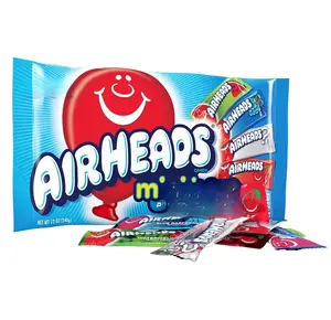 Airheads Candy, Variety Bag, Individually Wrapped Assorted Fruit Mini Bars, Party, Non-Melting, 12oz (1 Bag)