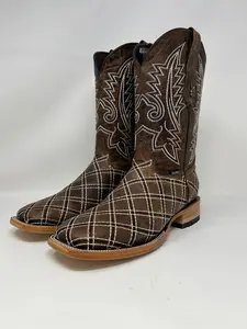 Rock'em Boots - Leather Stitchwork Brown