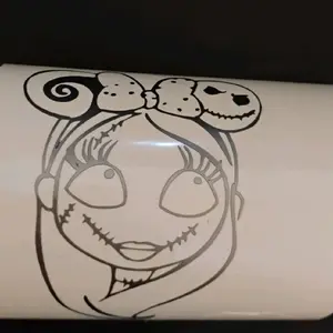 Sally with Disney Headband Car Window Decal - Unique Design for Vehicle Decoration
