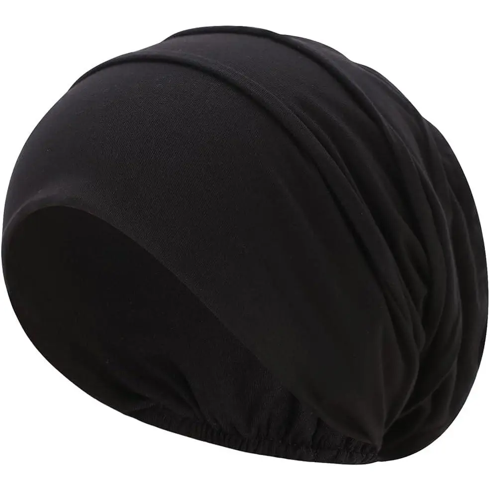 Unisex Pleated Slouchy Beanie - Soft Viscose Cotton Casual Hat, Lightweight Chemo Headwear for Cancer Patients with Hair Loss